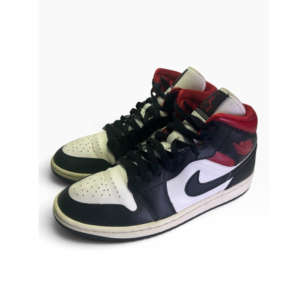 Nike Air Jordan 1 Mid Gym Red Panda Black White BQ6472-061 Womens 10 Mens 8.5